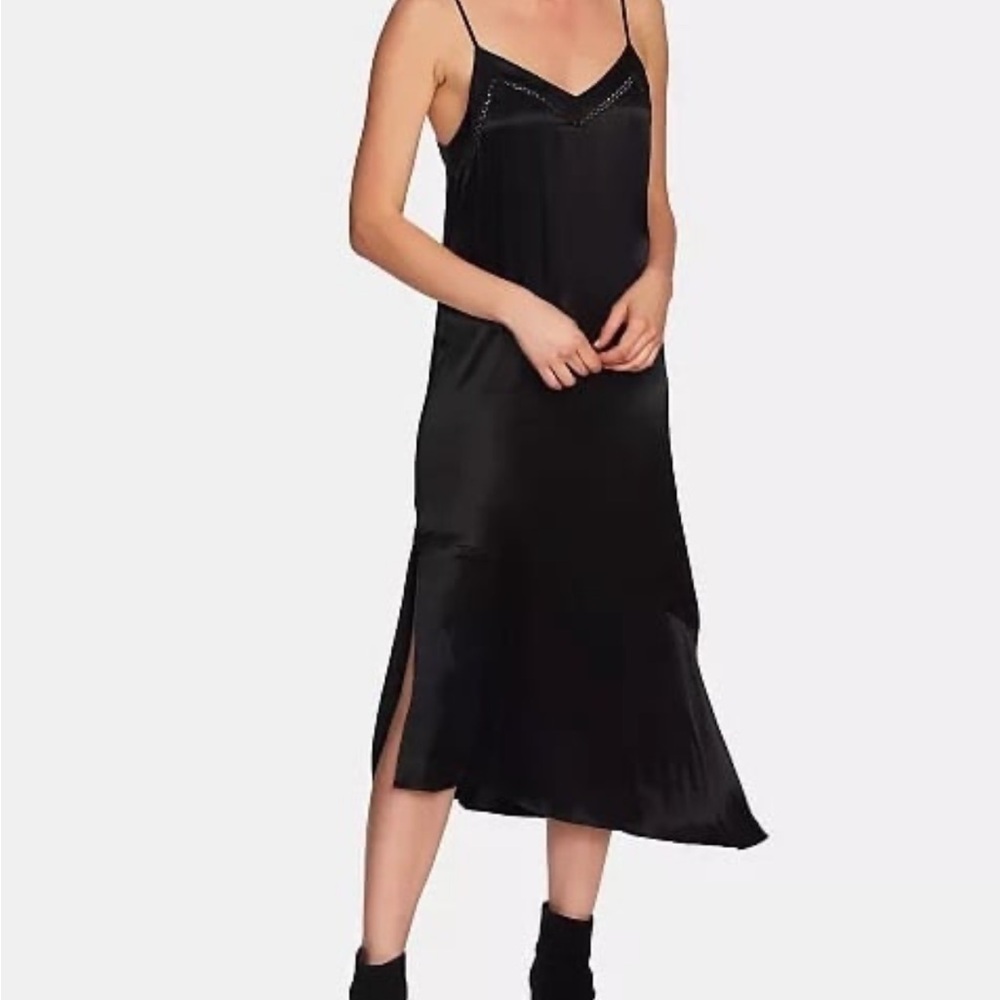 1. State Black Satin Dress